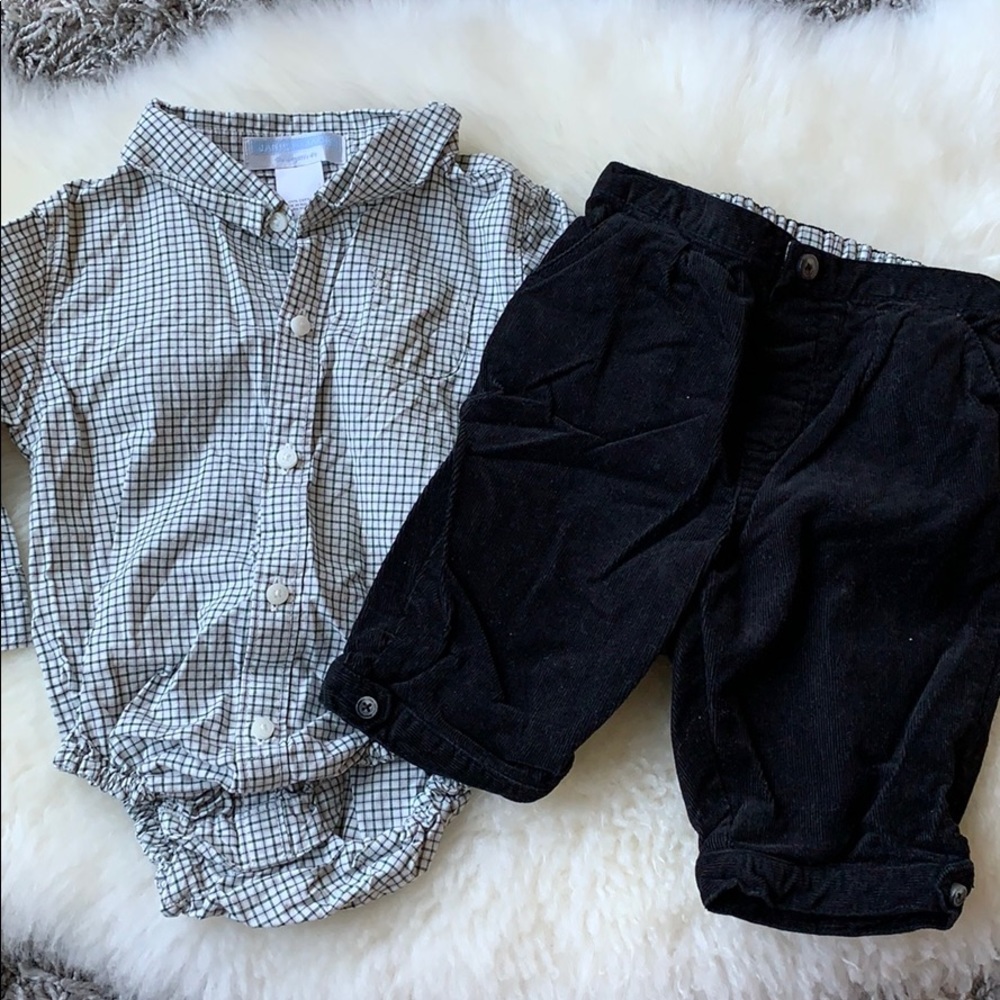 Janie and Jack 6-12 month knickers and button down